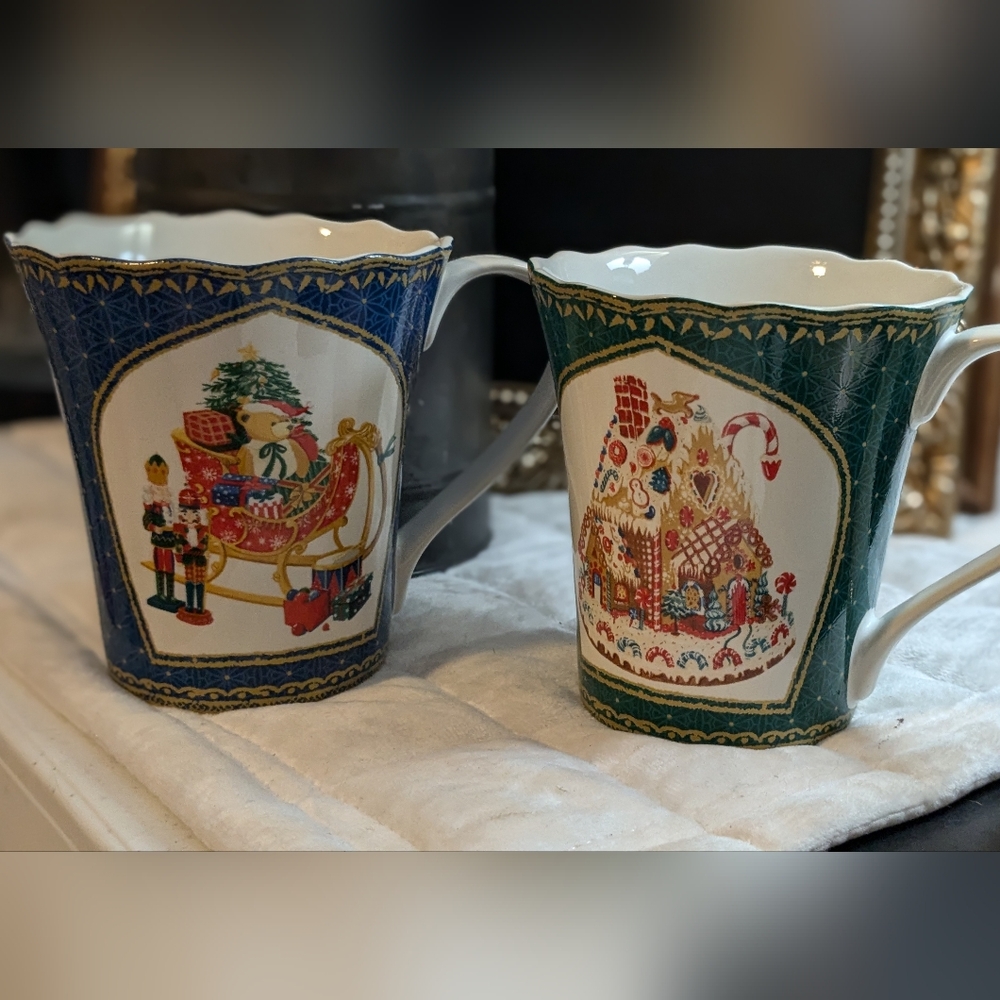 Two Robert Stanley Christmas coffee mugs